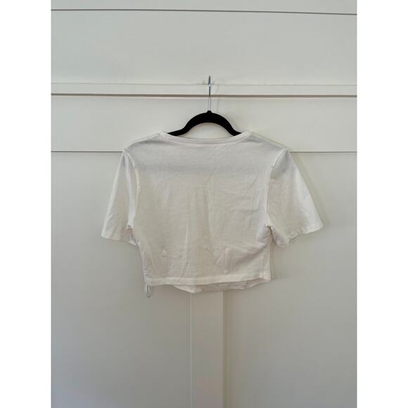 Self-Portrait Lace Applique Tee Shirt White Size 6 - Picture 4 of 7